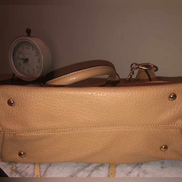 Handbag with black and white stripes inside; classy bag can dress up or down - Picture 2 of 8